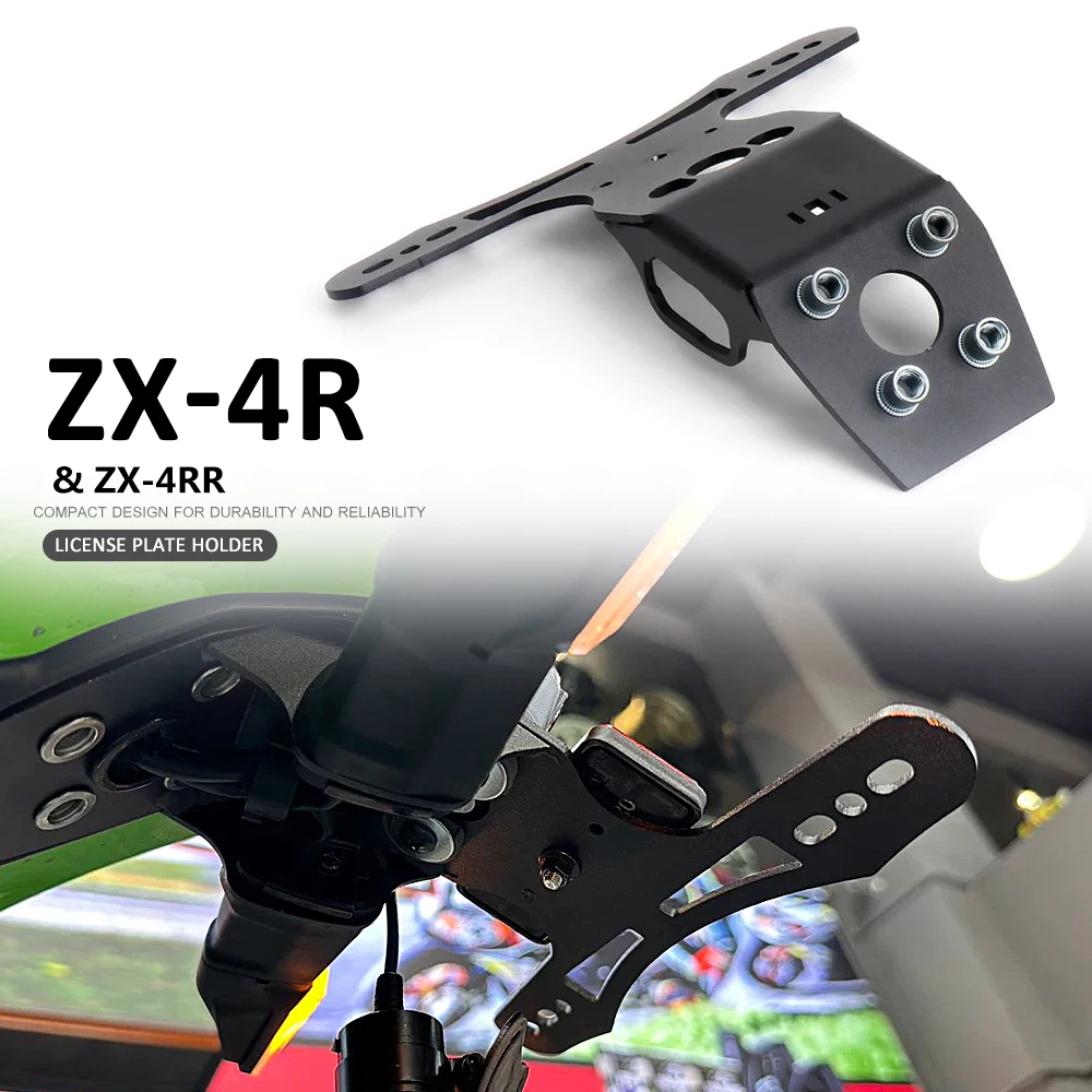 New Motorcycle License Plate Holder Fender Eliminator Registration Bracket For Kawasaki ZX-4R ZX4R ZX 4R ZX-4RR ZX4RR ZX 4RR