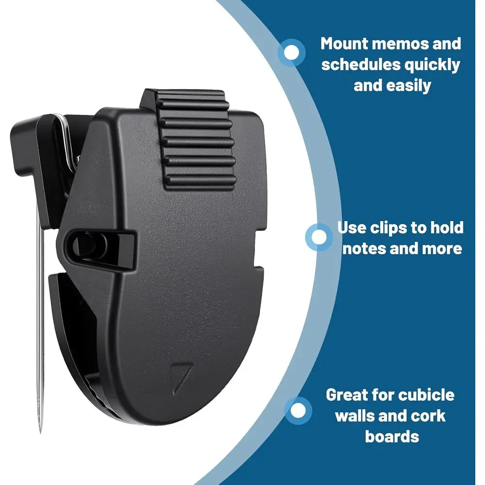 80 قطعة من مشابك الأقمشة، ملحقات المكعبات، لوحة تقسيم القماش، مشبك جداري لصور المكتب (أسود، أبيض)