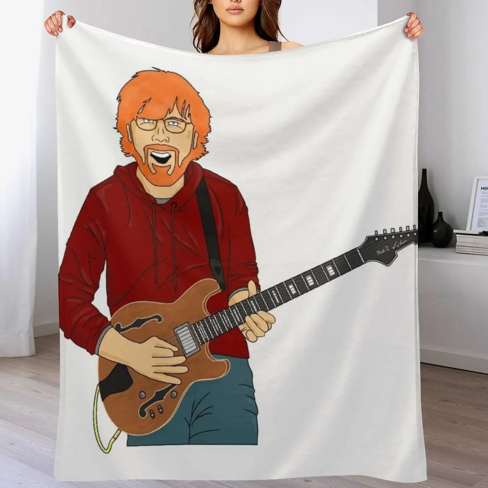 

Cartoon Trey Throw Blanket Durable Warm Blanket for Daily Home Use