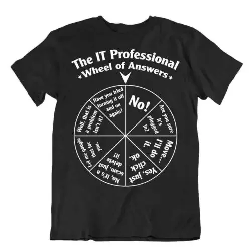 

Wheel Of Answers Tshirt Programmer Professional T-Shirt Special Event T Shirt
