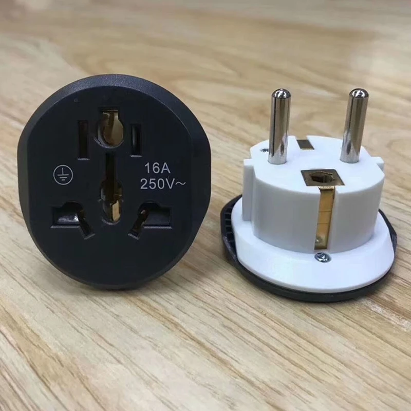 Europe/Germany Travel Plug Adapter International Power Adaptor Eu Plug to US Plug Converter Adapter Travel from US to EU B03E