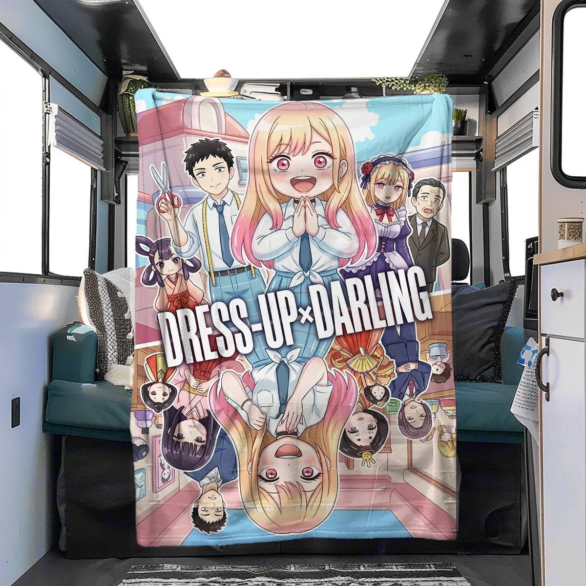 My Dress‑Up Darling  Warm Cozy Printed Flannel Blanket Suitable for Bedroom Sofa Bed Chair Picnic Travel YUN6514