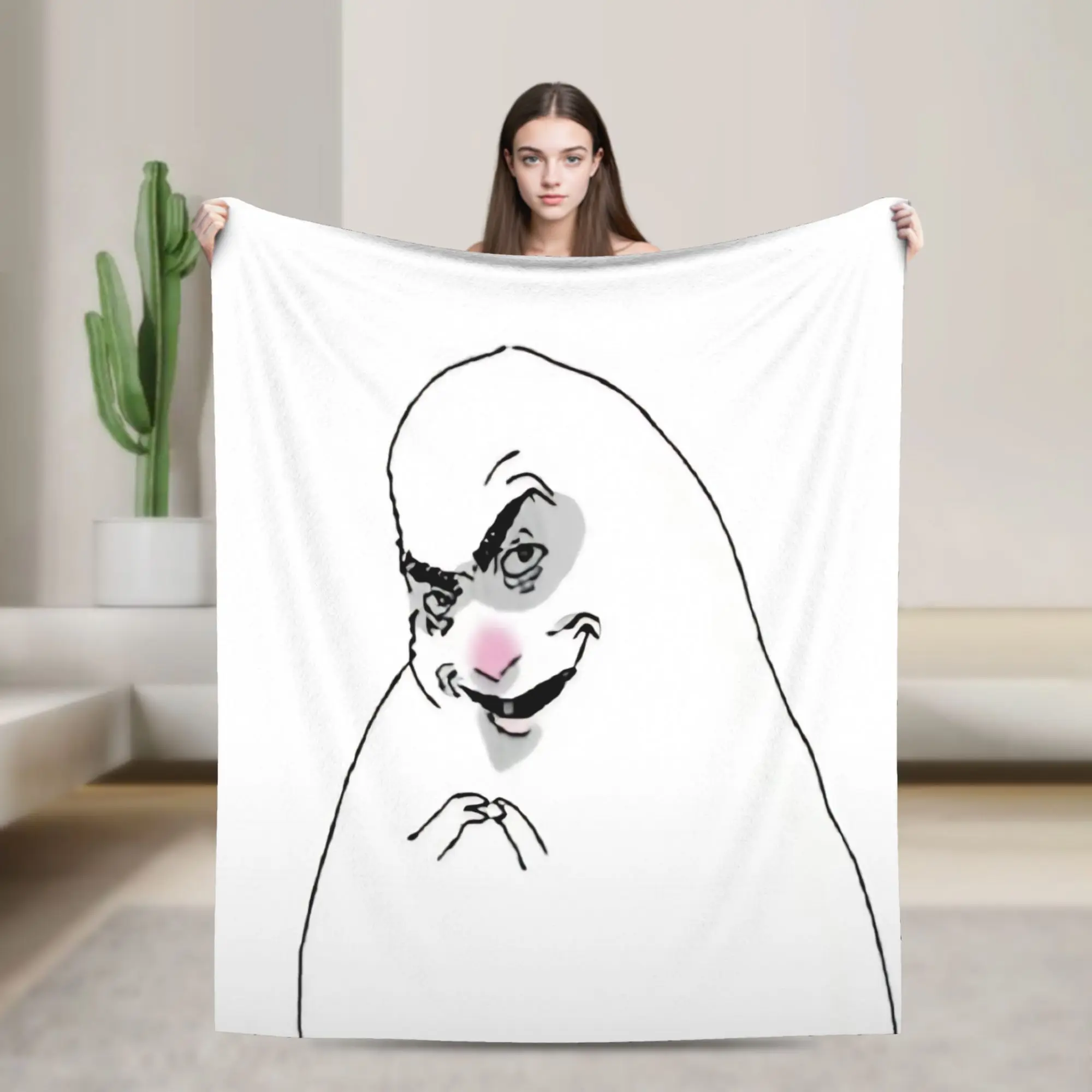 Hamster Caveman Blankets Flannel  Cozy Lightweight Thin Throw Blanket for Bed Bedspread
