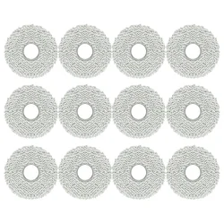 12 Pack Washable Mopping Pads for Dreame L10S /L10/ L20 / L30/ X30/ Ecovacs Deebot X2 Omni/ T20 Omni/ T10 Omni/ X1 Omni