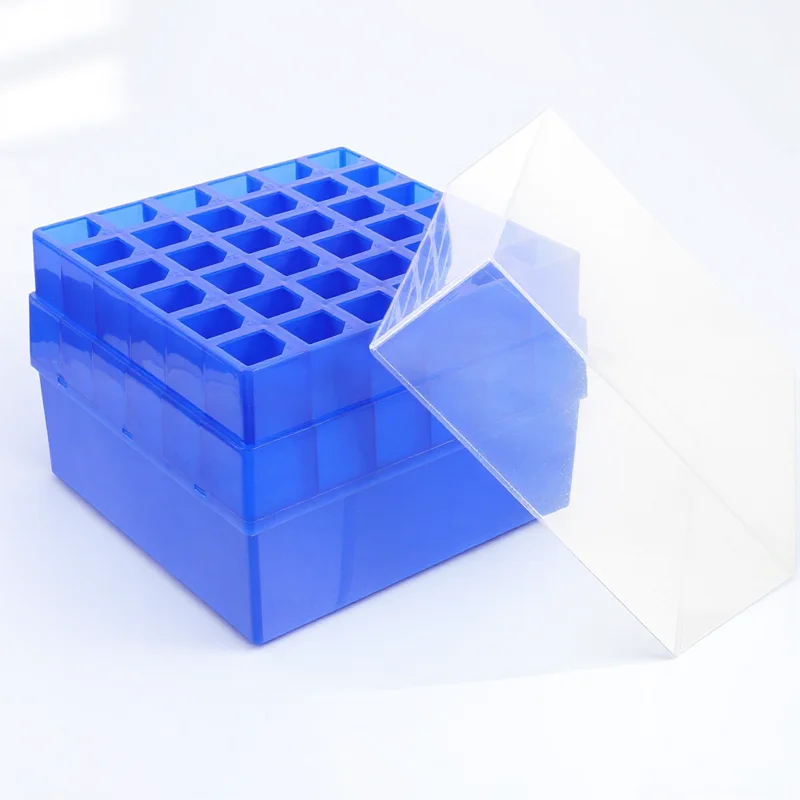

36 Holes Tubes Box Reusable Test Tube Holder Sampling Storage Case Plastic Laboratory Tube Container For Chemistry