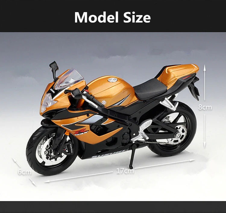 Maisto 1:12 Suzuki GSX-R1000 motocicleta de carreras de aleación