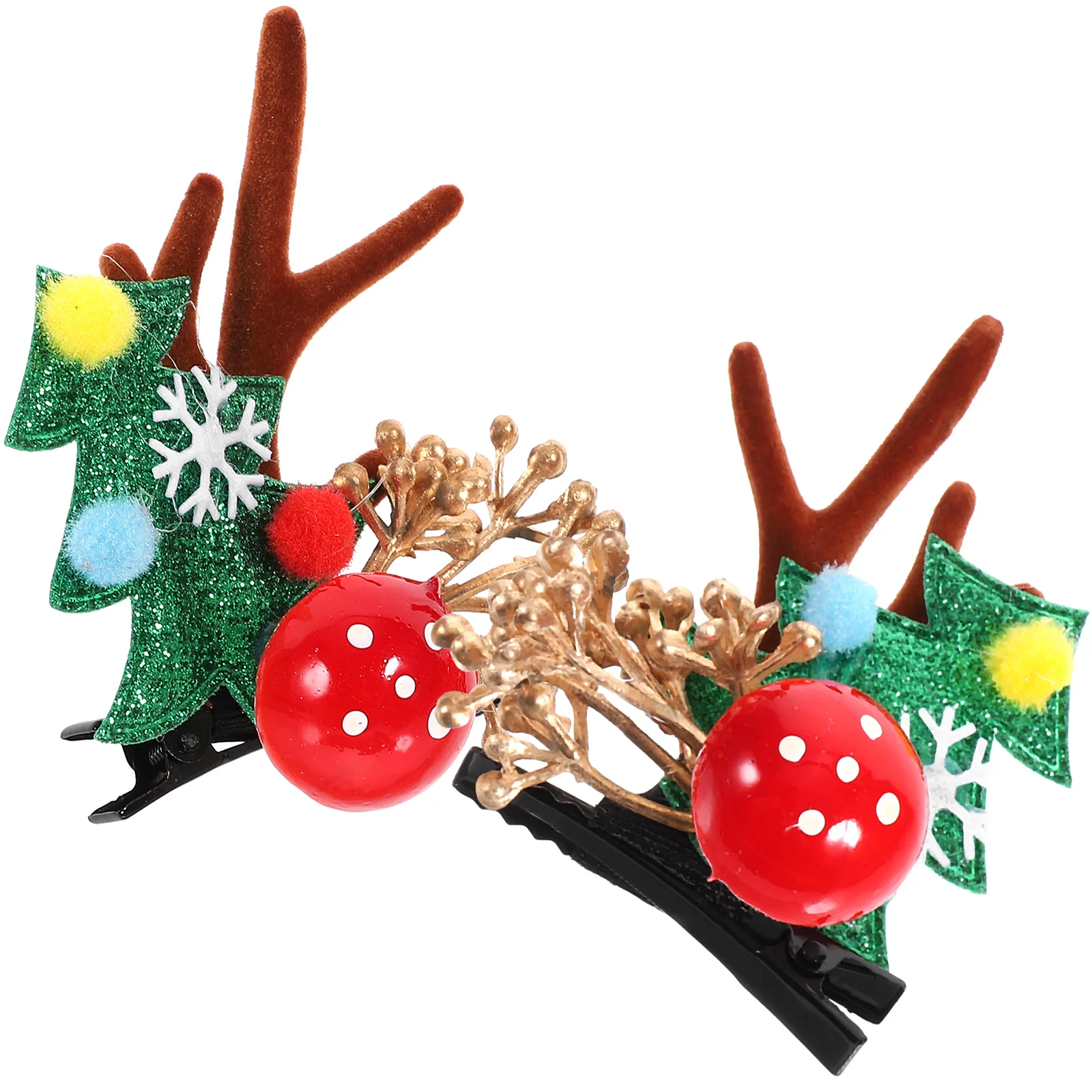 

2pcs Reindeer Antler Hair Clips Kids Hairpins Christmas Accessories Stylish Daily Wear Gifts Hair Care Styling Pins