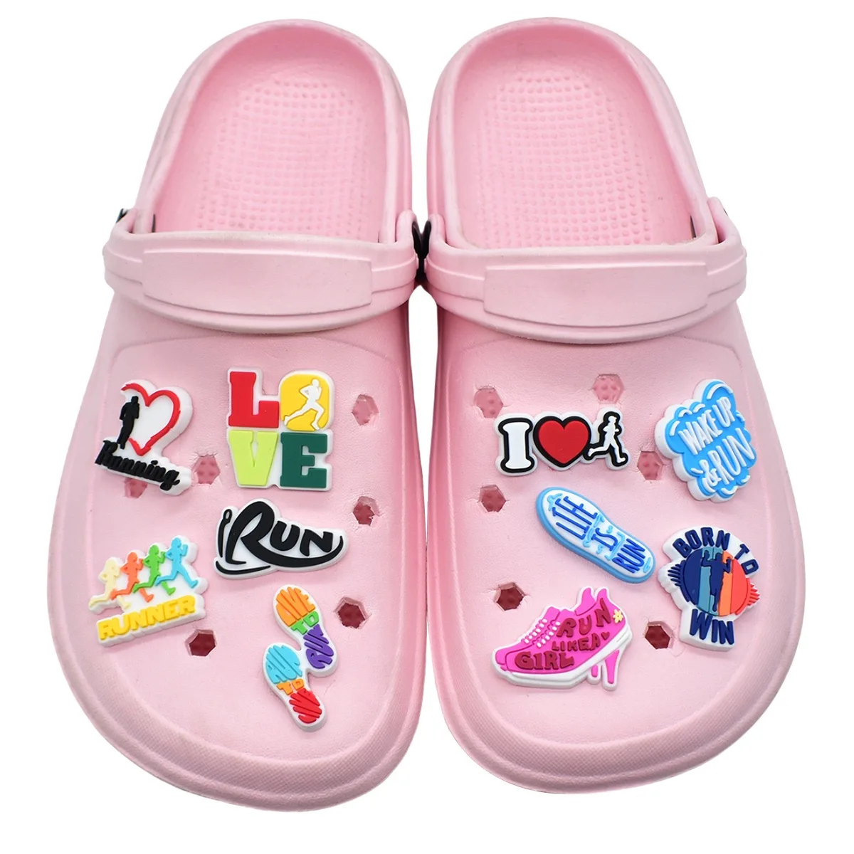 المبيعات الساخنة 1/18 قطعة ولد للفوز تشغيل الأحذية الرياضية السحر الاستيقاظ وتشغيل الصنادل البلاستيكية زر الزينة معصمه ذاتية الصنع #1