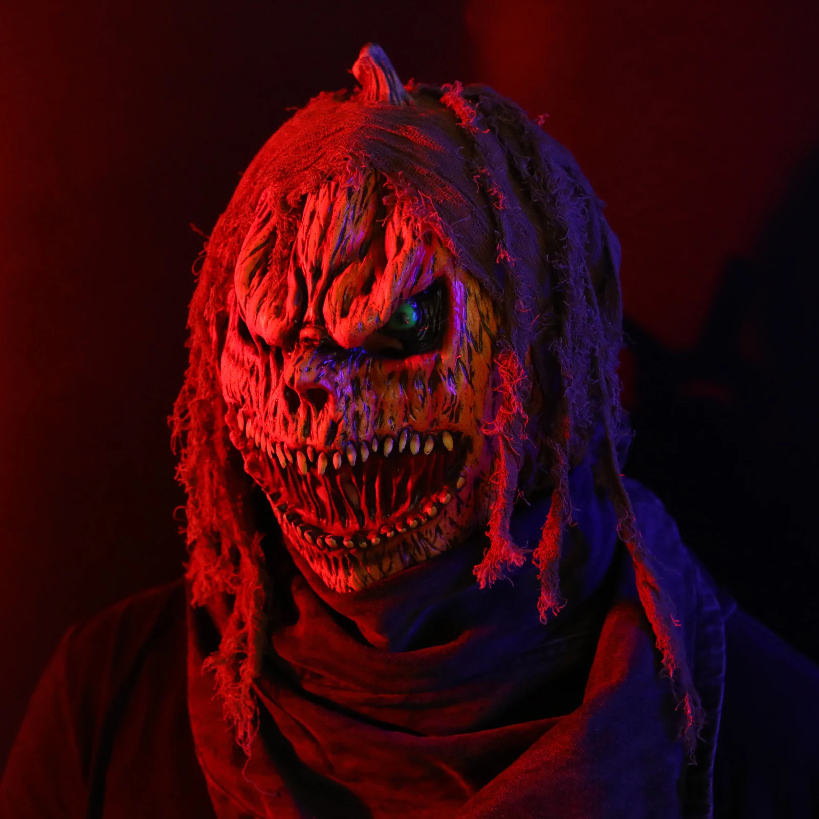 Creepy Halloween Full Head Mask Realistic Latex Props Scary Mask Wonderful Gift for Role Play Fans