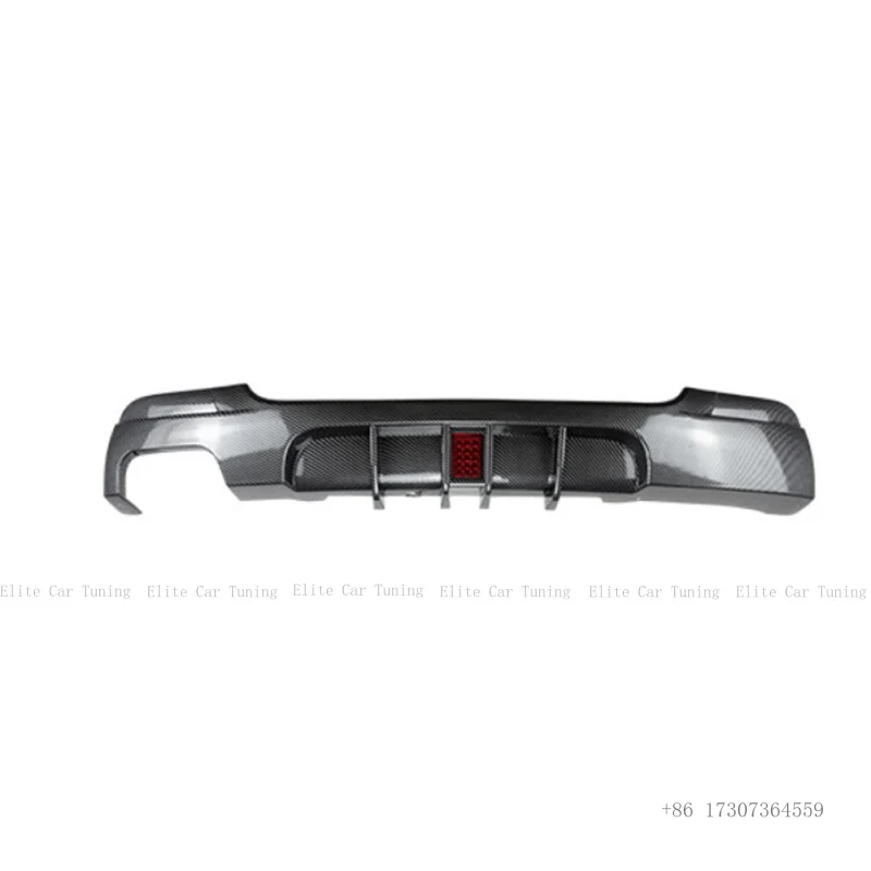 

Carbon Fiber Look Car Rear Bumper with LED for BMW 3S E92 E93 MP Single Side Dual Outlet Rear Diffuser with Light 2005-2011