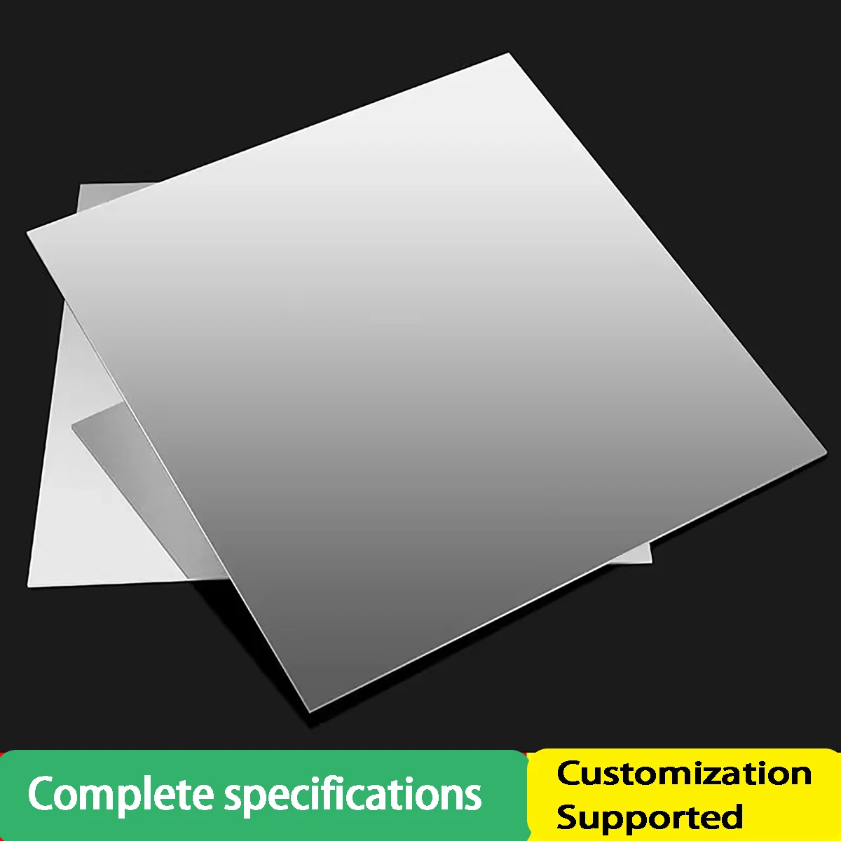 Thickness 0.5mm-3mm Mirror 304 Stainless Steel Plate Single-sided Mirror Effect DIY Stainless Steel