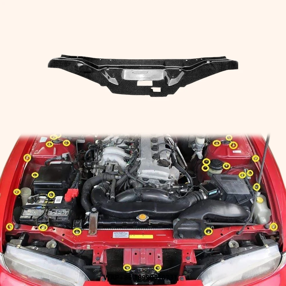 

For Nissan Silvia S14A (Late Model) GA Style Carbon Engine Cooling Panel Body Parts for Effective Engine Protection