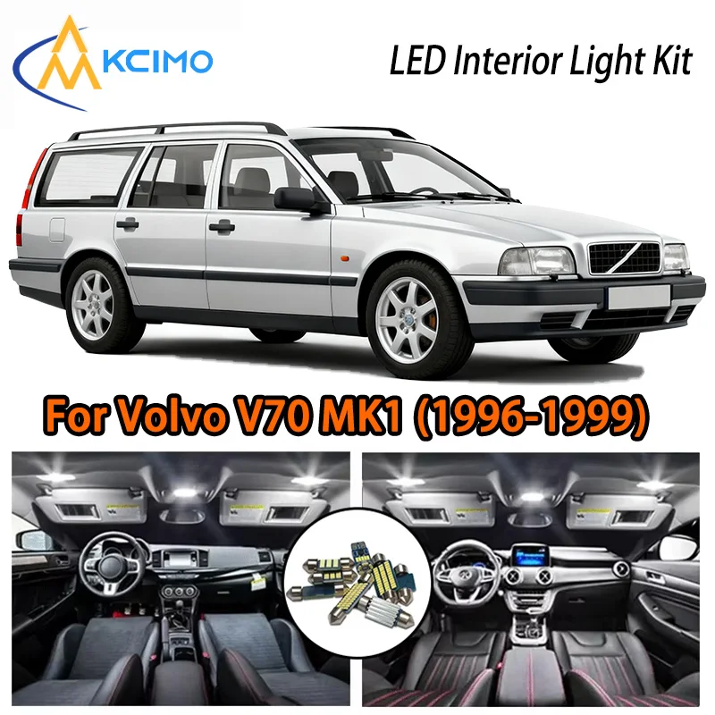 

KCIMO For Volvo V70 MK1 (1996-1999) Interior Car LED Lights , 2 Color Options, Solid Quality, Bright, Ideal Vehicle Accessory