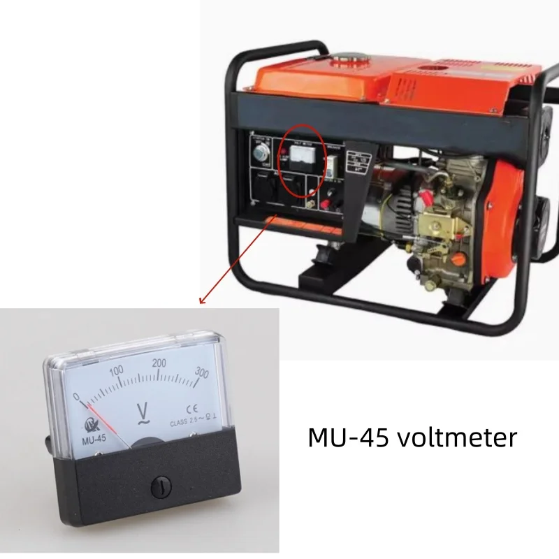 VOLTMETER GENERATOR 3KW 5KW 8KW10KW VOLTAGE METER DIGITAL POINTER MU-45/91L4 THREE-PHASE SINGLE-PHASE 380V/220V