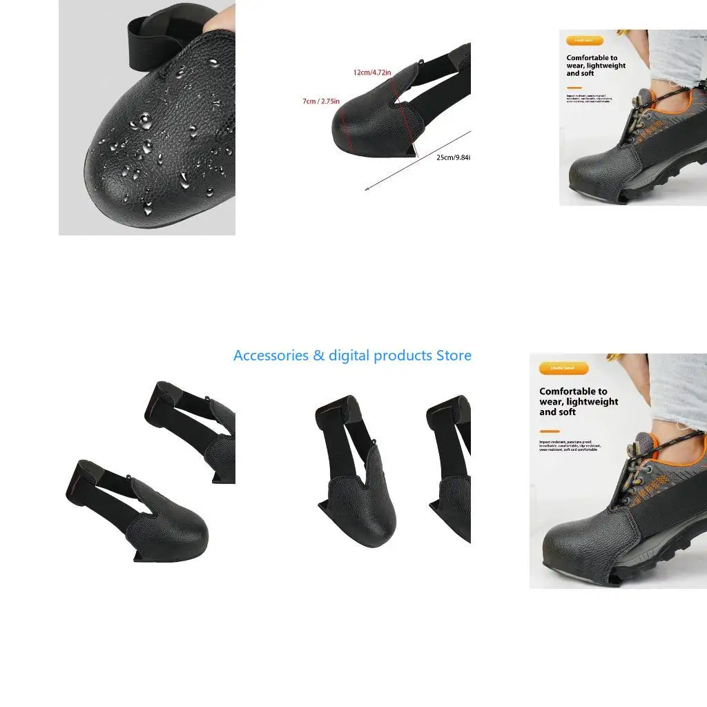 77JD Adjustable Steel Toe Caps Safety Shoe Cover Breathable Antislip Work Footwear