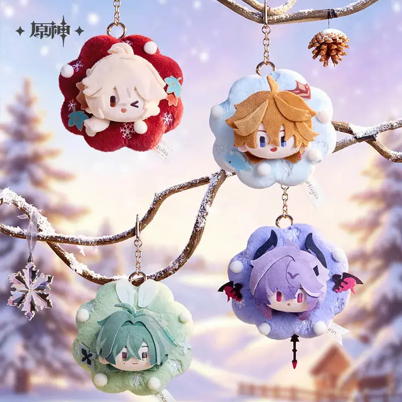 [Genuine] MiHoYo Game Genshin Impact Tartaglia Kaedehara Durin Lohen Pendant Anime Keychain Desktop Ornament Cosplay Xmas Gifts
