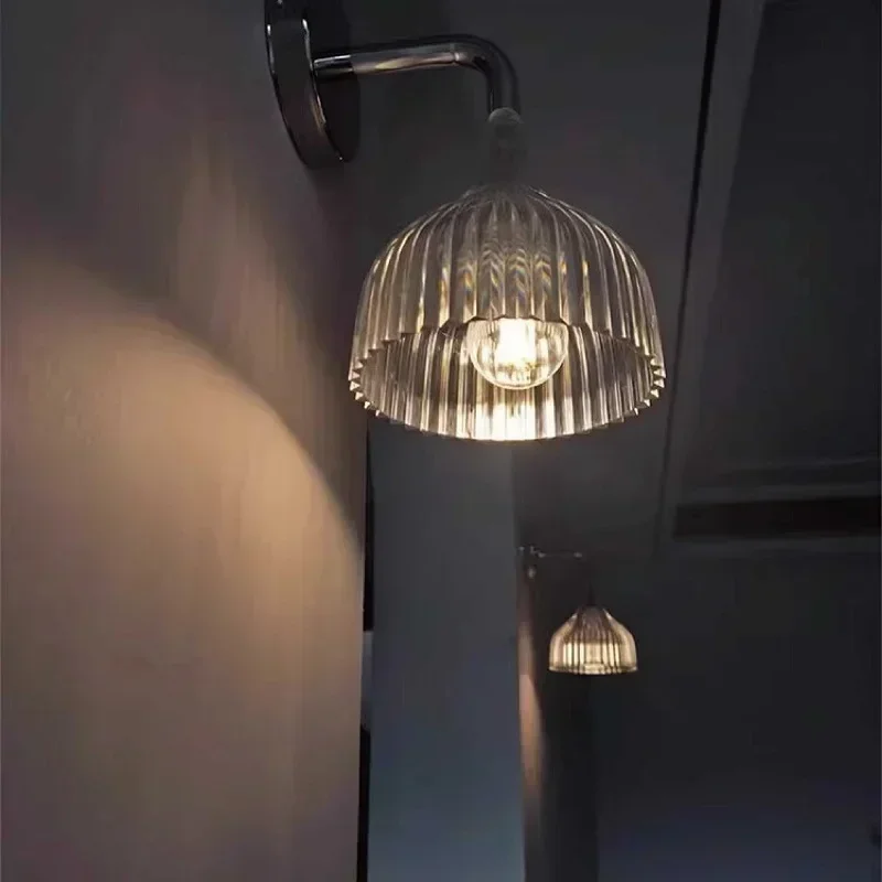 Simple Wall Lamp PVC Light Bedside Small Lamp Modern Simple Nordic Cream Style Living Room Background Wall Lamp Nordic