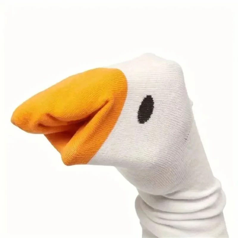 New Funny Goose Duck Printed Socks Fashion Women Cartoon Animal Winter Warm Mid Tube Cotton Sock Sports Creative Casual Sox Gift image 4