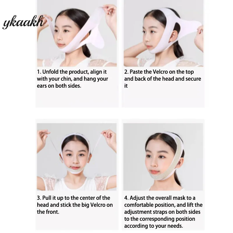 قابلة لإعادة الاستخدام الوجه التخسيس ضمادة الخامس خط الوجه المشكل الأطفال الذقن الخد رفع حزام تدليك الوجه حزام الوجه العناية بالبشرة الجمال #1