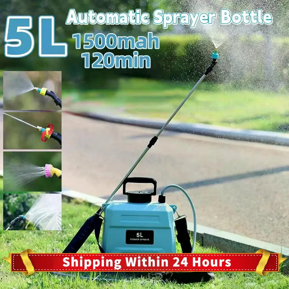 

5л электрический рюкзак-распылитель USB перезаряжаемый садовый автоматический распылитель воды спринклер для газона плече опрыскиватель пестицидов бутылка