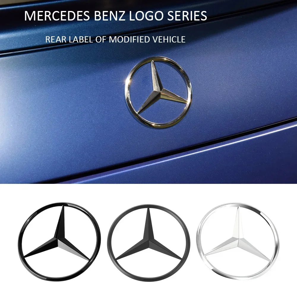 3D ABS Car Rear Trunk Emblem Sticker Mercedes Logo Badges Cover For Mercedes Benz A-class A180 A200 A250 A45 AMG W176 2013-2018