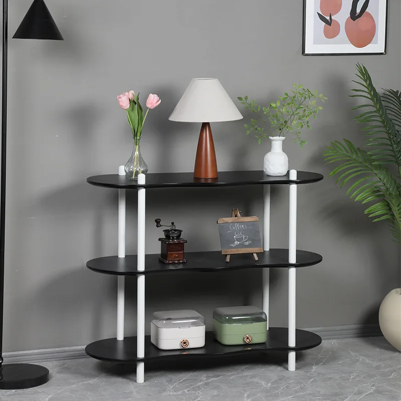 

Nordic shelves ins small apartment living room floor bookshelf special-shaped multi-layer display rack bedroom storage display