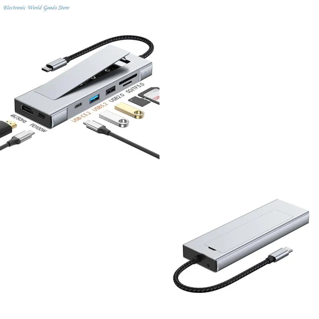 

A3PD Multiport M.2 Hubs Adapter Supporting NVMe SATAs SSD with USB 3.2 10Gbps Connectivities