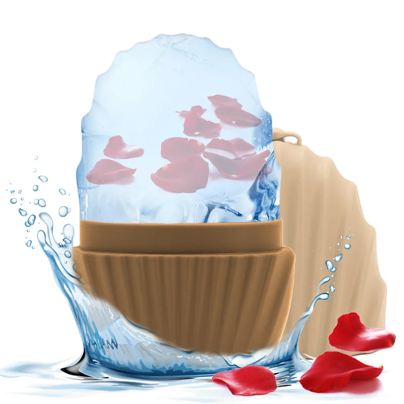 2/1 قطعة الجليد الوجه الأسطوانة قابلة لإعادة الاستخدام قالب من السيليكون تدليك الوجه العين الوجه الجمال أدوات العناية بالبشرة تطبيق الجليد لتقليص المسام الوجه