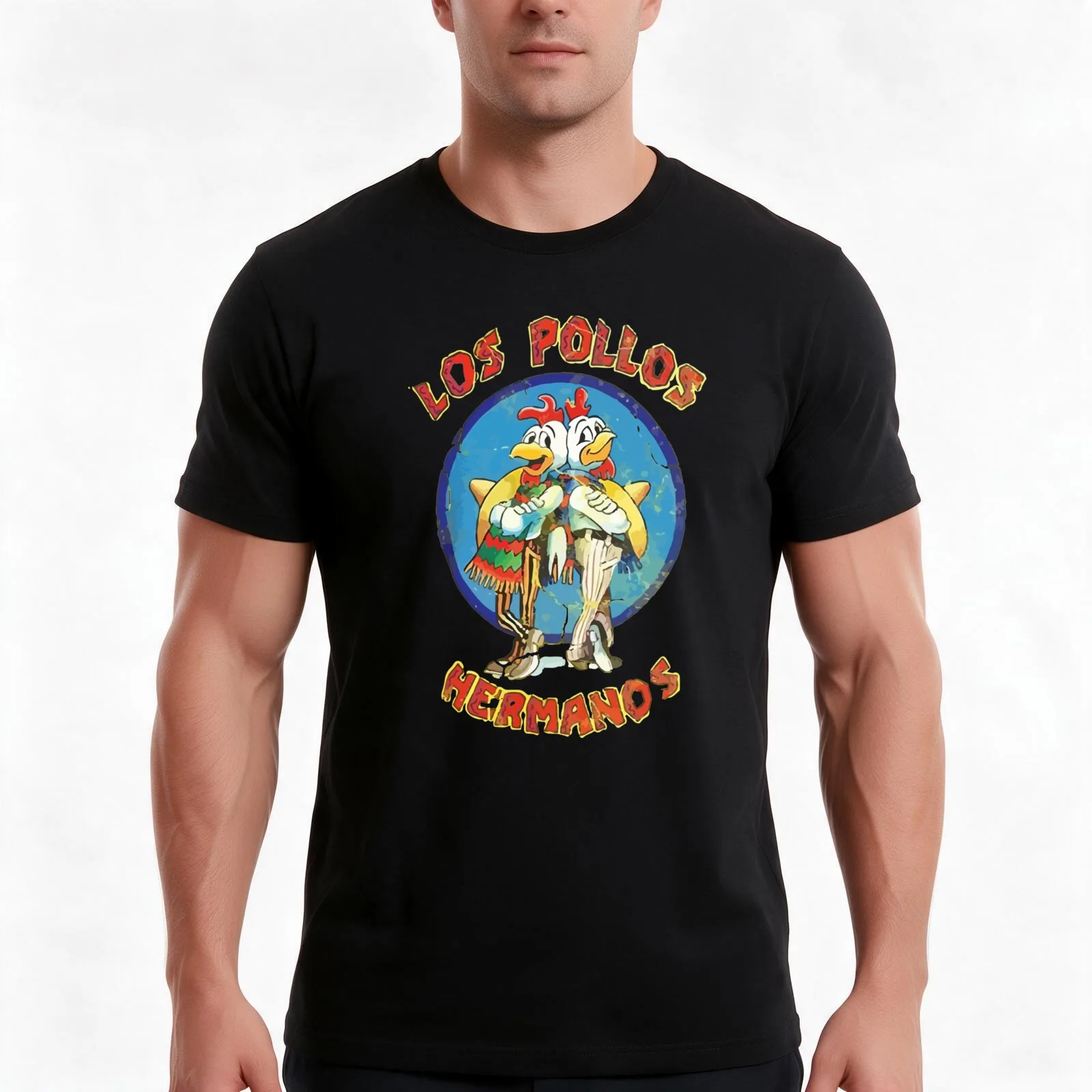 Los Pollos Hermanos T-Shirt Summer Casual Cotton Tee Oversized Streetwear Tops Vintage Graphic Print Loose Fit Short Sleeve