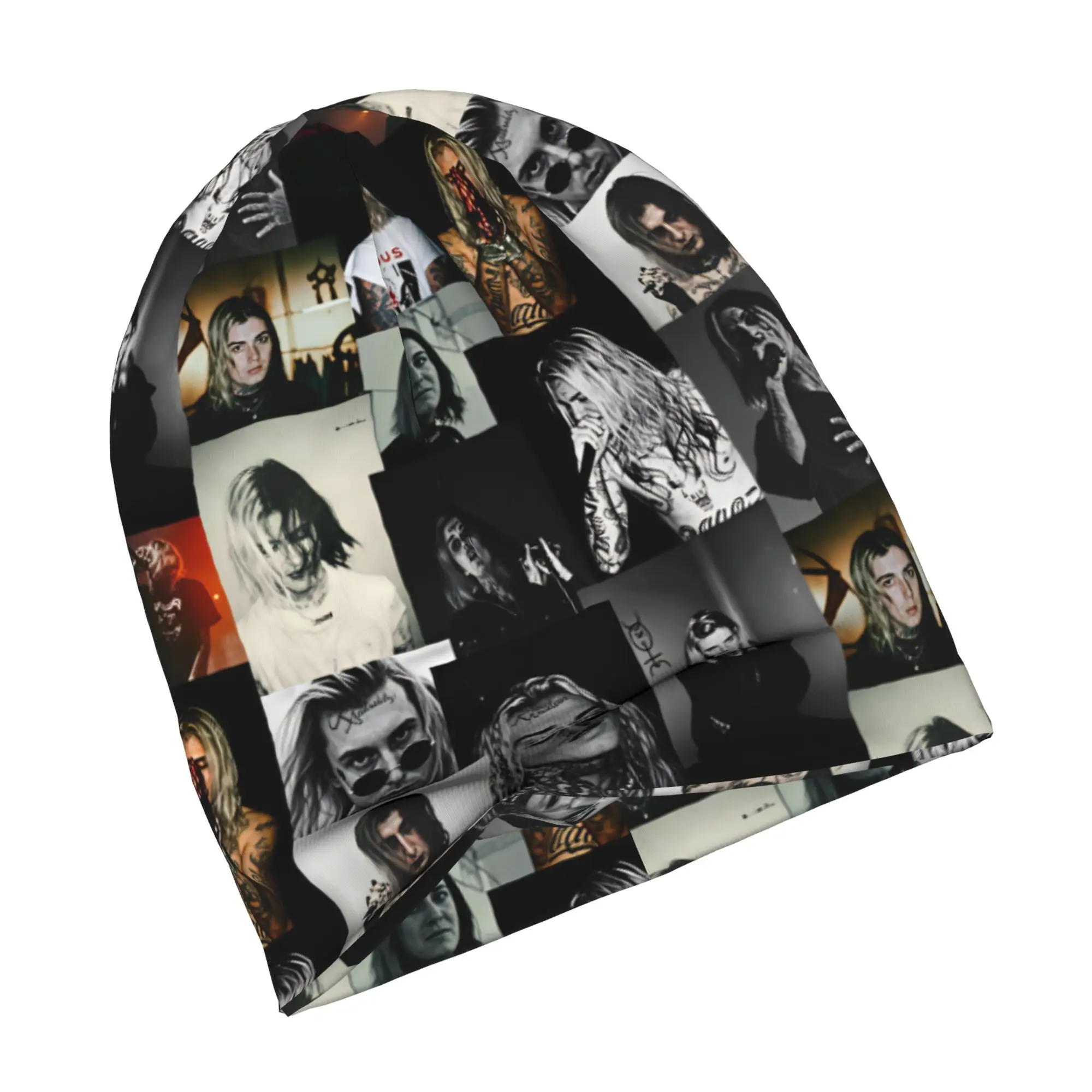 G-Ghostemane Hip Hop Music Beanie Cap Unisex Warm Bonnet Homme Knitting Hats Street Rapper Heavy Skullies Beanies Caps For