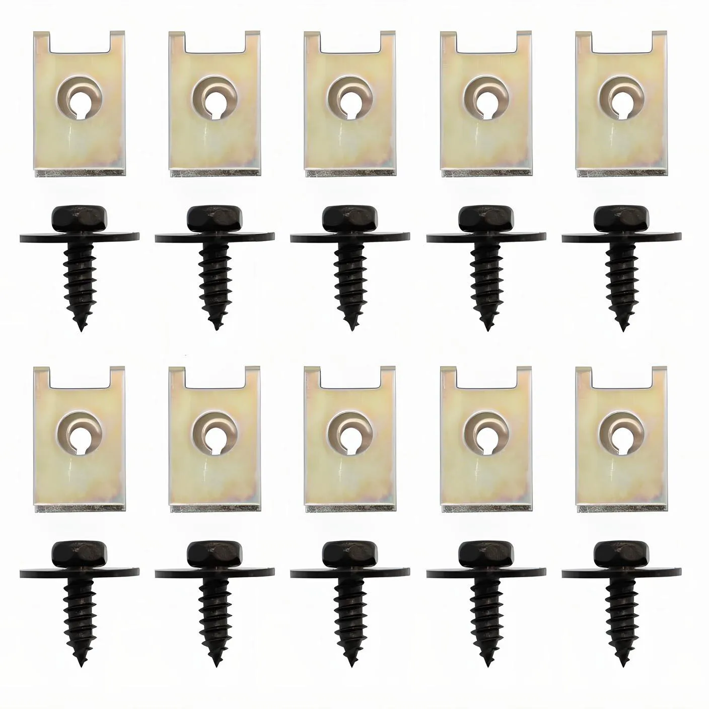 40 STKS Kwaliteit Metalen Auto Schroef Body Spatbord Bumper Retainer U Moer Clips Pakking Fastener Duurzaam Kit Voor BMW E90 E70 F10 E32 E66