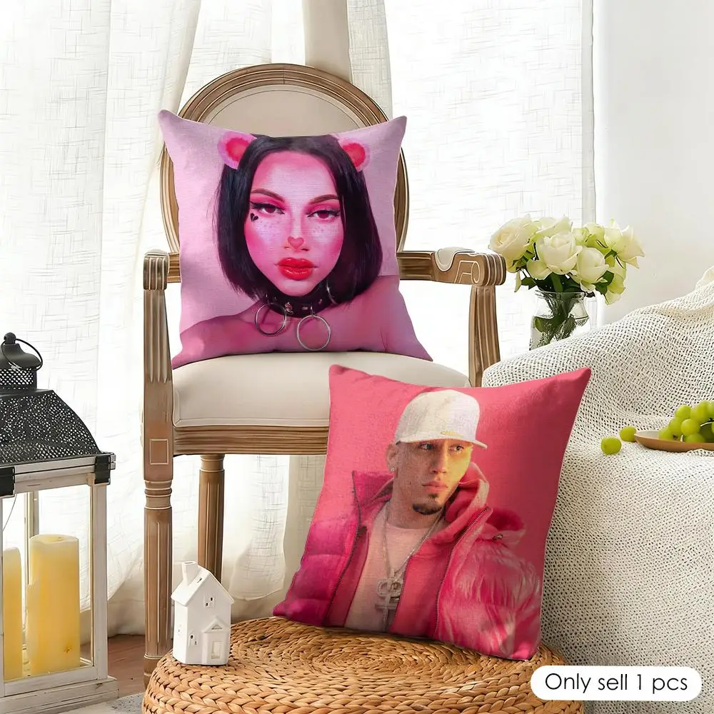 Singer O-Omar Courtz Album Cushion Cover Organic Linen Square Pillow Case Durable Non-Allergenic And Kind To Skin