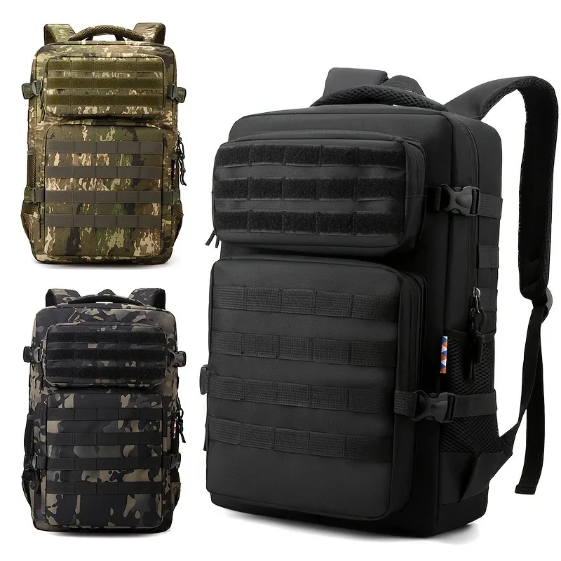 Tactical Backpacks Men's Camouflage Backpack, Hiking And Camping Backpack, LargeCapacity Multi-layer Outdoor Sports Backpack