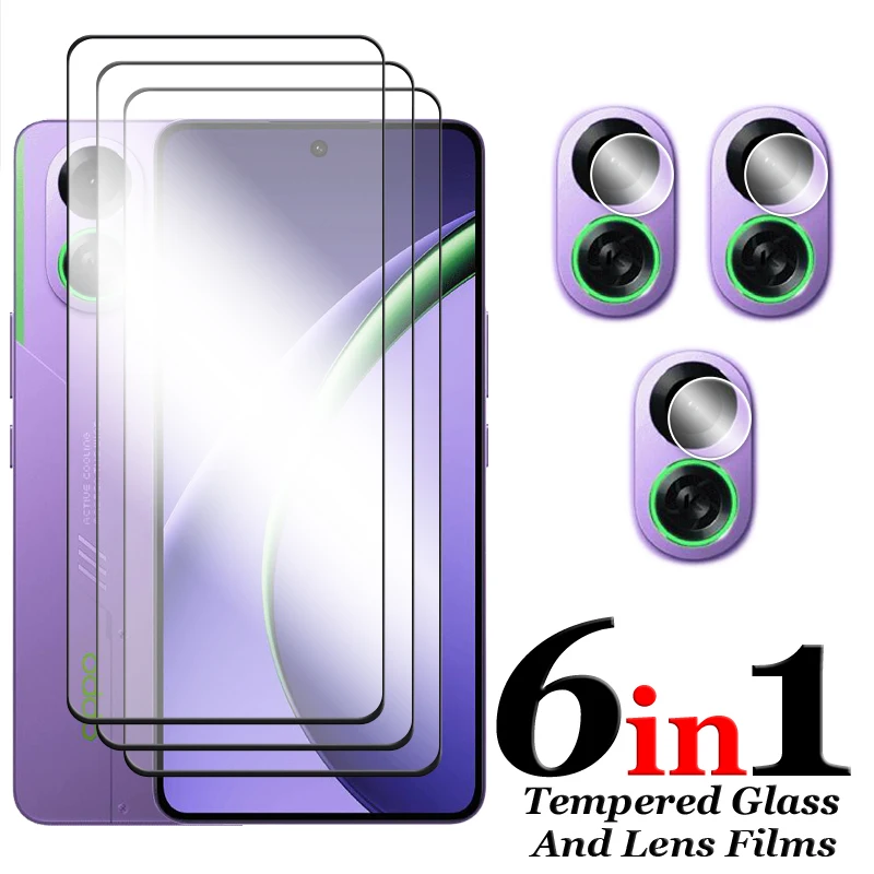 

6in1 For OPPO K13 Turbo Pro Glass For OPPO K13 Turbo Tempered Glass 2.5D Full Cover Screen Protector For OPPO K13 Turbo Pro Film