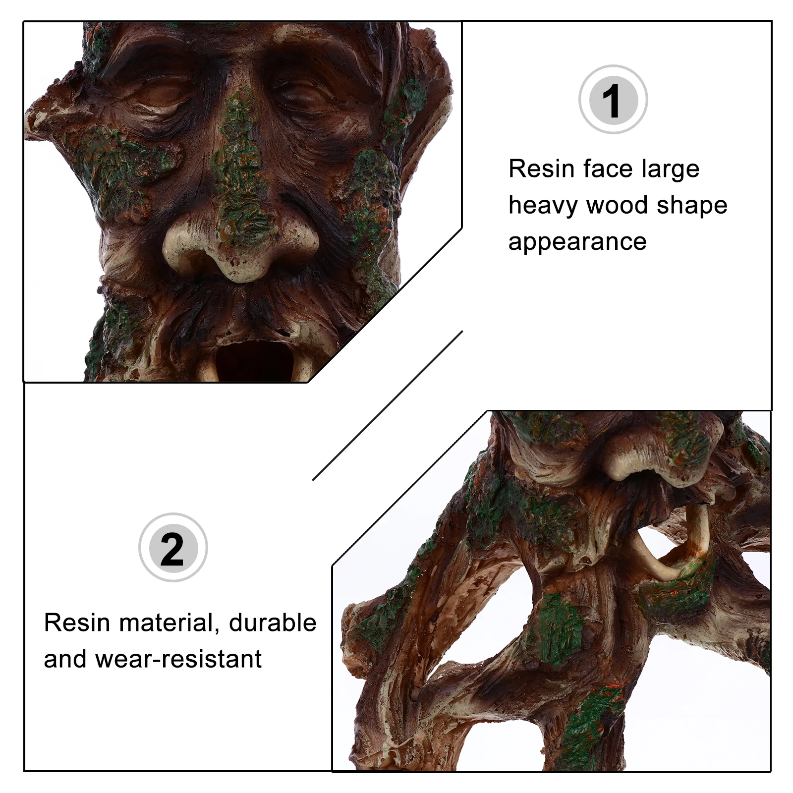 

Aquarium Simulation Landscaping Decoration Fish Tank Ornaments Resin Driftwood Tree Trunk Eco-Friendly Durable for Reptile
