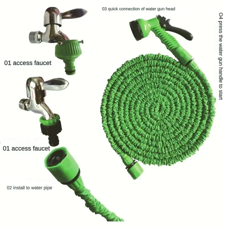 Tuyau d'arrosage magique de 10m 5m, tuyaux d'arrosage de jardin domestique, lavage de voiture à haute pression, 7 fonctions de pulvérisation d'eau, pistolet à eau