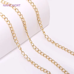 Multi Types 18K Real Gold Plated Ripple Chain Beads Chains Spool, For DIY Jewelry Making Wholesale