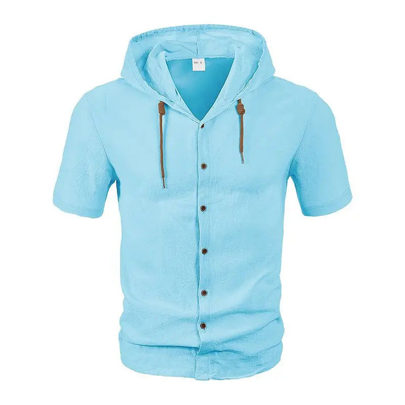 

Men's Comfortable Spor Casual ort Sve irt Faionable Hooded Open Cardigan Trendy Loose Fit Cotton T-irt