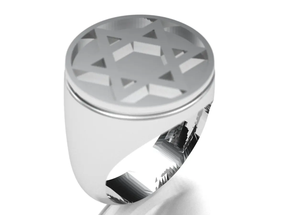 Silver David Star Ring Immediate Delivery