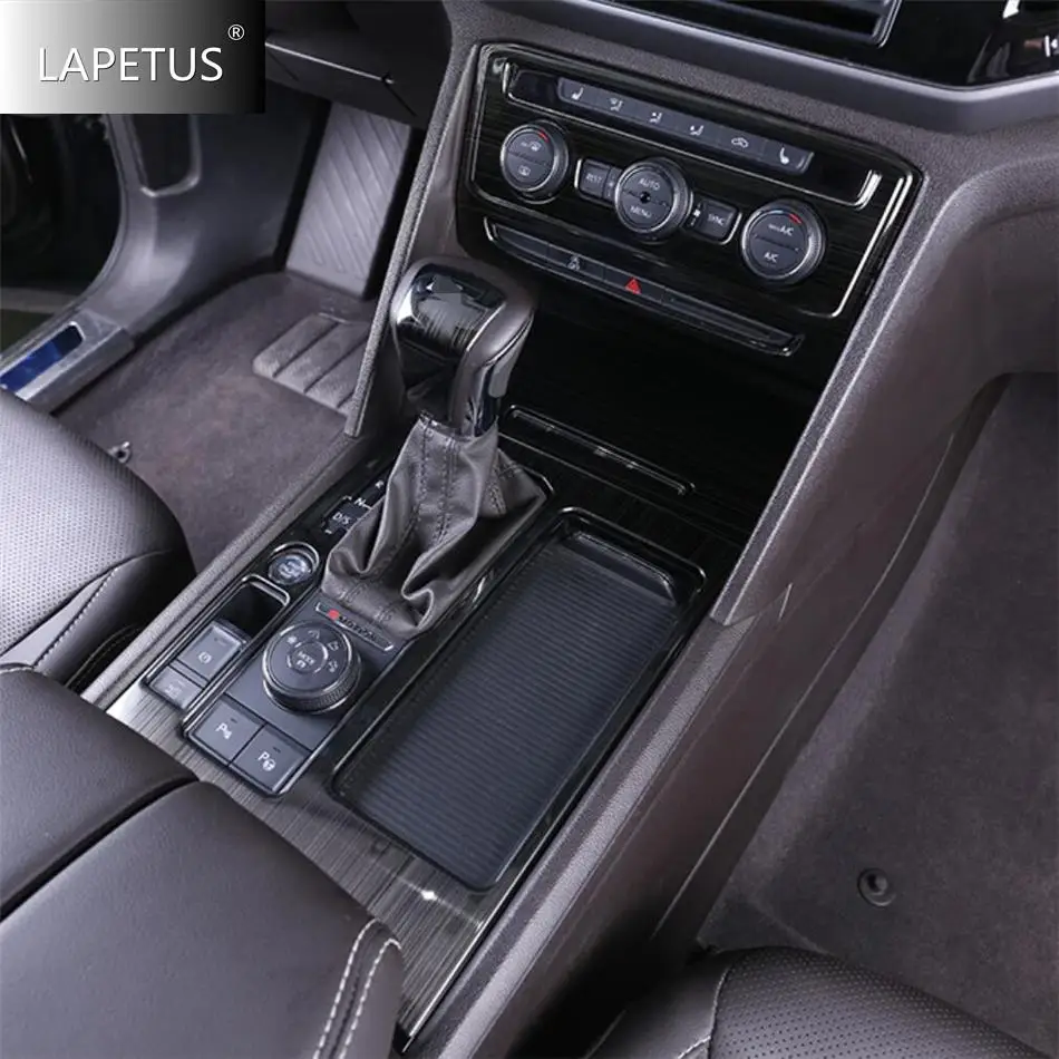 

Black Brushed Glove Storage Box / Gear Shift Panel Cover Trim For VW Volkswagen Atlas / Teramont 2017 - 2020 Auto Accessories