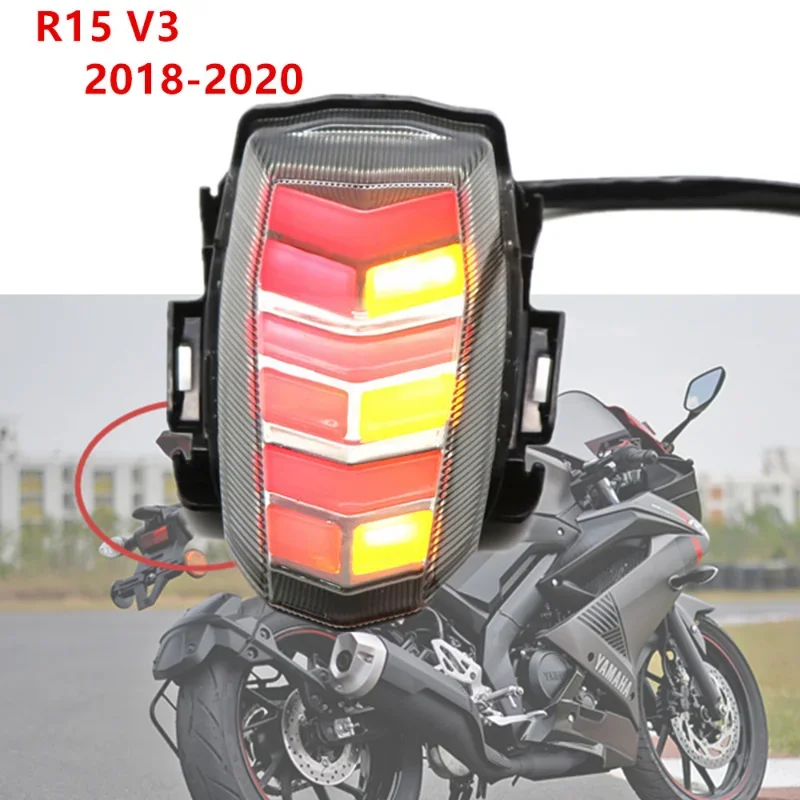 

Аксессуары для мотоциклов, задний фонарь, светодиодные задние фонари, стоп-сигнал, указатель поворота, подходит для Yamaha YZF R15 YZF-R15 V3 2018 2019 2020