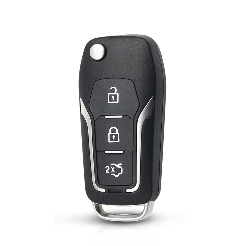 KEYYOU для Ford Focus 2 3 Mondeo Fiesta C Max S Max Galaxy Fob 3 кнопки модифицированный откидной складной чехол для дистанционного управления автомобильным ключом