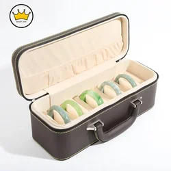 Leather Large Capacity Bracelet Box Bangle Storage Box Jade Bracelet Jewelry Box Manufacturers Spot