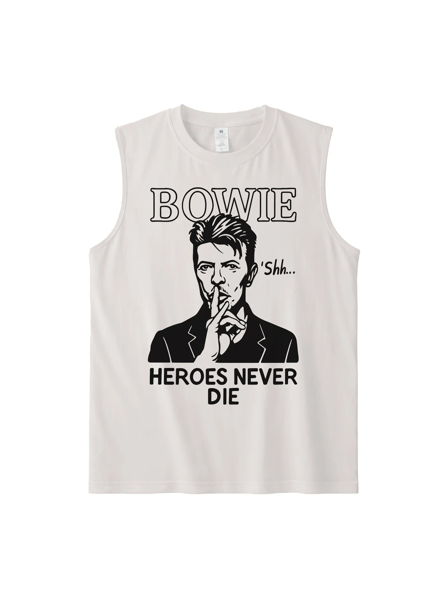  Portrait American Casual Pure Cotton Rock Style Band Shoulder Vest Sleeveless T-Shirt Youth Summer Fashion