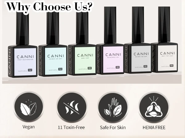 CANNI 9 ml Schwarz Weiß HEMA TPO FREI Gel Lack Farbe Hohe Qualität Langlebig Soak Off Neon UV LED Lampe Aushärtung Kunst Nagel Gel – Detail 10
