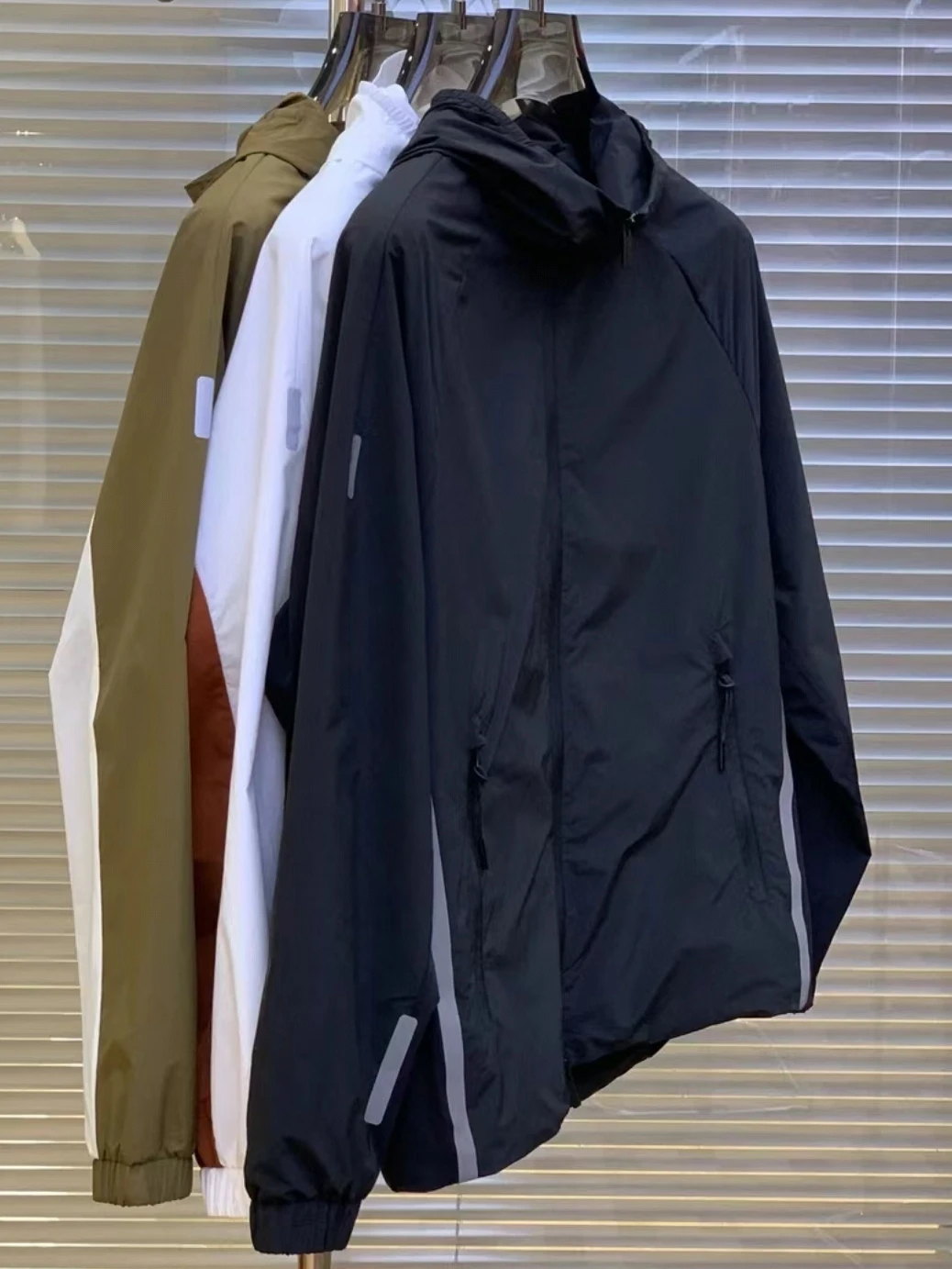 

High Quali Faionable Casual Spor Hooded Jaet Spring Autumn New Arrival Versatile Cool Busin Sle Stand Fit Lon...