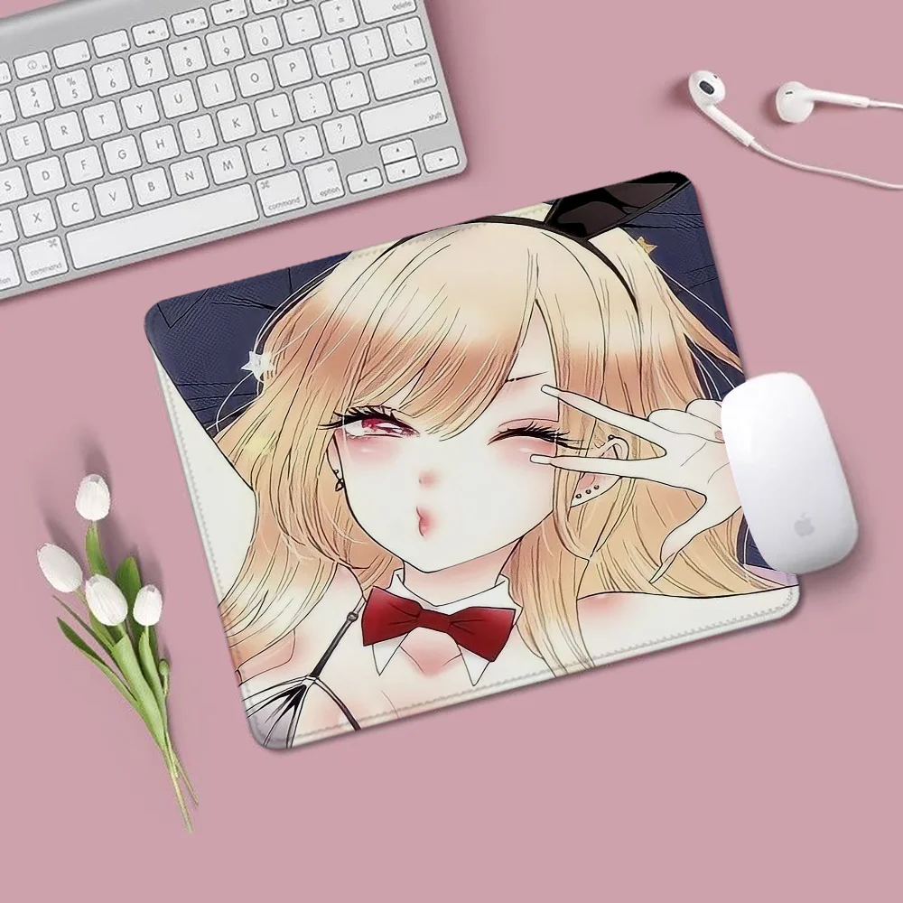 Small Computer Mouse Pad Cute Desk Accessories Office Kitagawa Marin Mousepad Gamer Gaming Mat Offices Mats Anime Gadgets Mause