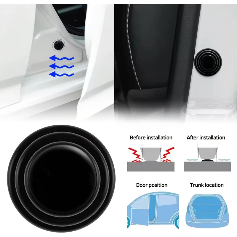 20X Car Door Anti-Collision Silicone Pad Sound Insulation Gasket Auto Soundproof Shockproof Sealing Rubber Pad Door Edge Sticker