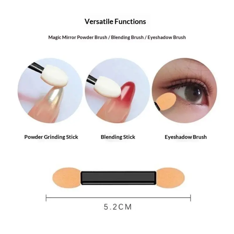 Applicatori monouso in spugna per ombretto a doppio lato da 100/200 pezzi con contenitore per pennelli per ombretto Applicatore per trucco