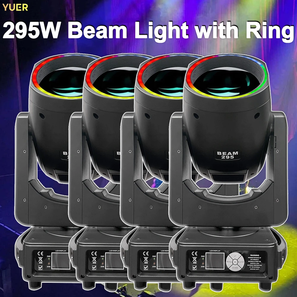 4Pcs/lot 14R 295W Beam Moving Head Light With Aperture Zoom Gobo DMX Stage Lighting Projector DJ Party Bar Concert Double Prismi